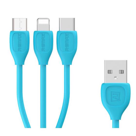 Charging Cable 3 in1 Remax Blue1m Lesu RC-050th(EOL)