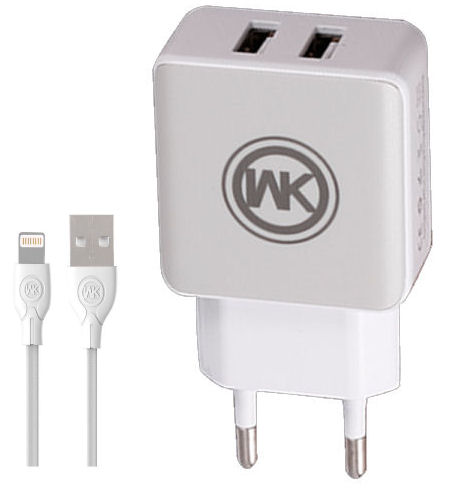 Charger WK WP-U11 Combo+I6 Cable 1m White(EOL)