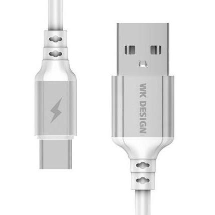 Charging Cable WK TYPE-C White 1m WDC-073 Auto Cut-Off 2.4A (EOL)