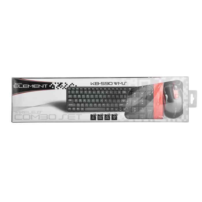 ÎÏÎ¿ÏÎ­Î»ÎµÏÎ¼Î± ÎµÎ¹ÎºÏÎ½Î±Ï Î³Î¹Î± Keyboard & Mouse Wireless Element KB-590WMS Black/Red