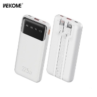 Εικόνα της Power Bank 10000mAh PD 22,5W WK WP-63 2 Θέσεων , με καλώδιο Lighting/USB-C Λευκό