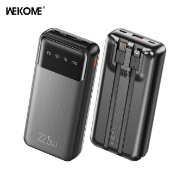 Εικόνα της Power Bank 20000mAh PD 22,5W WK WP-64 2 Θέσεων , με καλώδιο Lighting/USB-C Μάυρο