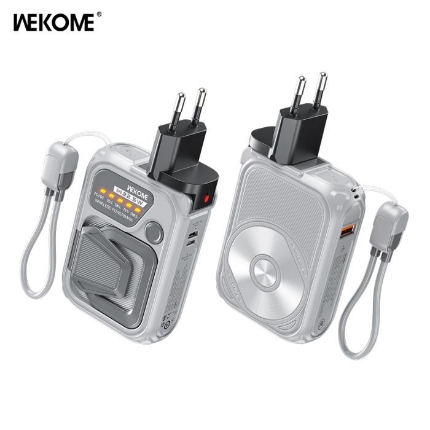 Picture of Power Bank 10000mAh PD 22,5W WK WP-89 , with Wireless Magnetic Charger, 3 ports Gray