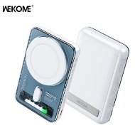 Εικόνα της Power Bank 10000mAh PD 20W WK WP-52 , με Ασύρματη Φόρτιση Magnetic, 1 Θέσης Λευκό