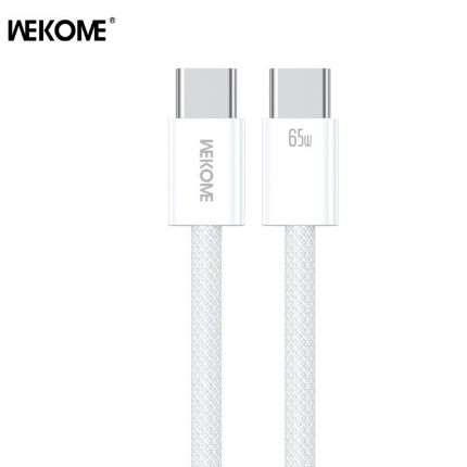 Picture of Charging Cable WK WDC-21 USB-C to USB-C PD 65W 1m White