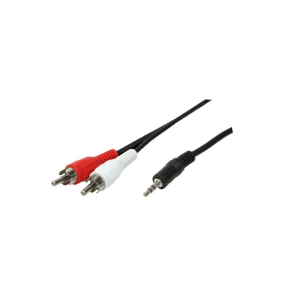 Picture of Audio Cable 3.5mm  to 2xRCA M/M LogiLink CA1043 5m Black