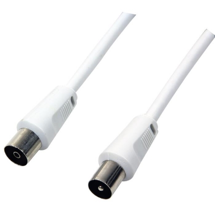 Picture of Coaxial TV Cable M/F LogiLink CA1061 2.5m White
