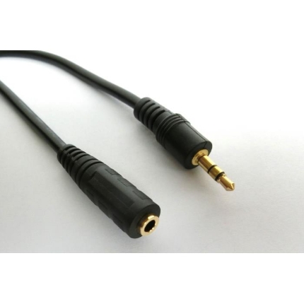 Picture of Audio Cable 3.5mm M/F Aculine AU-008 5m Black