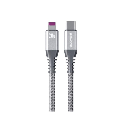 Εικόνα της Καλώδιο Φόρτισης WK WDC-171 USB-C σε Lightning PD 20W 1m Ασημί