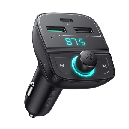 Picture of FM Transmitter ΒΤ UGREEN CD229 80910 and Car Charger