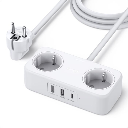 Picture of Protection Socket 2 Ports UGREEN CD280 50683 and 3 Charging Ports PD 30W