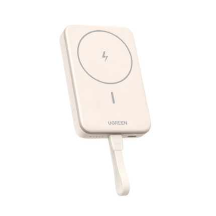 Picture of Power Bank 10000mAh PD 20W UGREEN PB760 35341, with Wireless Magnetic Charger, 1 Port Ivory