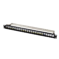 Εικόνα της Patch Panel Keystone Jacks Logilink 1U 24 Θέσεων NK4058 19''