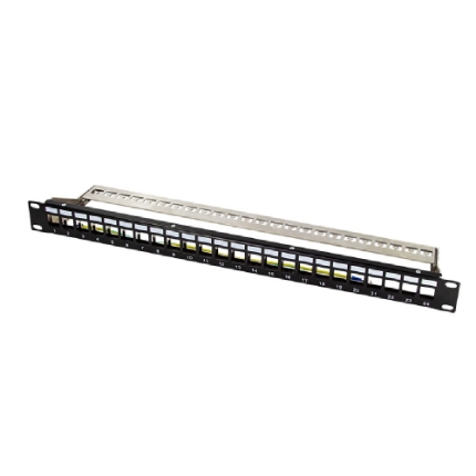 Εικόνα της Patch Panel Keystone Jacks Logilink 1U 24 Θέσεων NK4058 19''