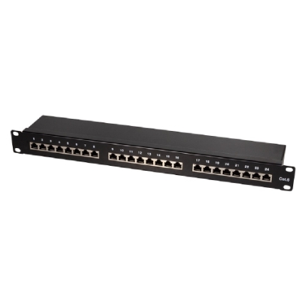 Picture of Patch Panel CAT6 RJ45 Logilink 1U 24 Ports NP0055 Shielded 19''
