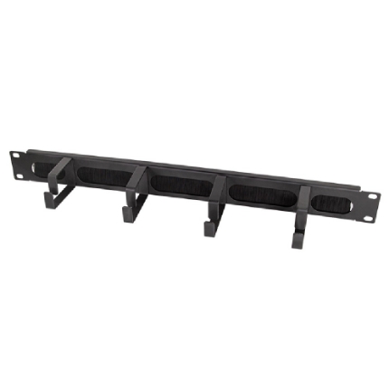 Picture of Cable Management Bar with Hooks and Brush Strip Logilink 1U OR106B 19''
