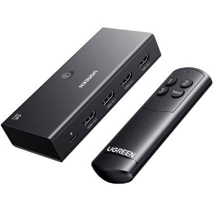 Picture of HDMI Switch 3 Port 4K/60Hz UGREEN AW504 55857, with USB-C power supply