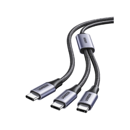 Εικόνα της Καλώδιο Φόρτισης UGREEN US561 35087 USB-C σε 2x USB-C PD 100W 1.5m Μαύρο