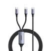 Εικόνα της Καλώδιο Φόρτισης UGREEN US561 35087 USB-C σε 2x USB-C PD 100W 1.5m Μαύρο