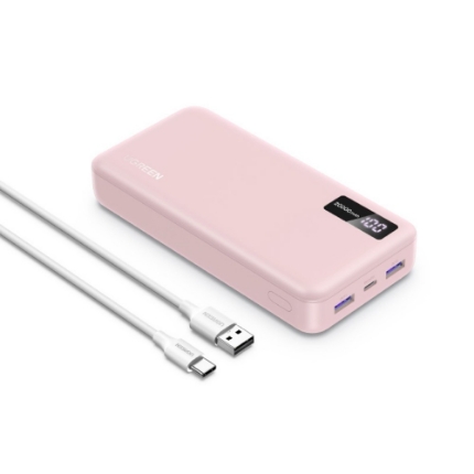 Εικόνα της Power Bank 20000mAh PD 20W UGREEN PB312 65589B 3 Θέσεων Ροζ