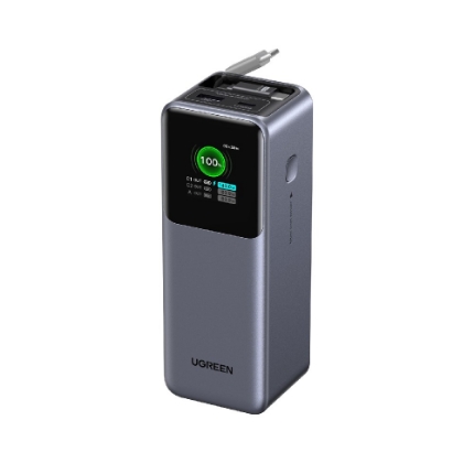 Picture of Power Bank 20000mAh PD 165W UGREEN PB726 55987B 2 Ports, with cables USB-C 100W Gray