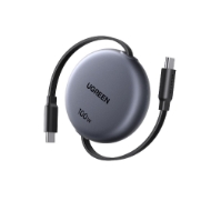 Εικόνα της Καλώδιο Φόρτισης UGREEN L531 65905 USB-C σε USB-C PD 100W, Επαναφερόμενο 1m