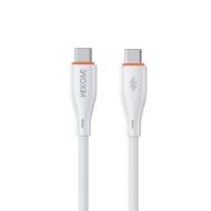 Εικόνα της Καλώδιο Φόρτισης WK WDC-68 USB-C σε USB-C PD 65W 1m Λευκό