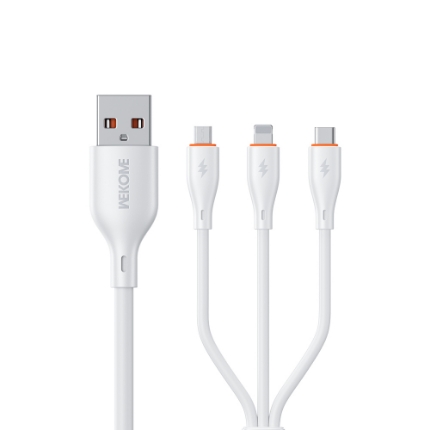 Picture of Charging Cable WK WDC-79 3 in 1 PD 66W 1.2m White