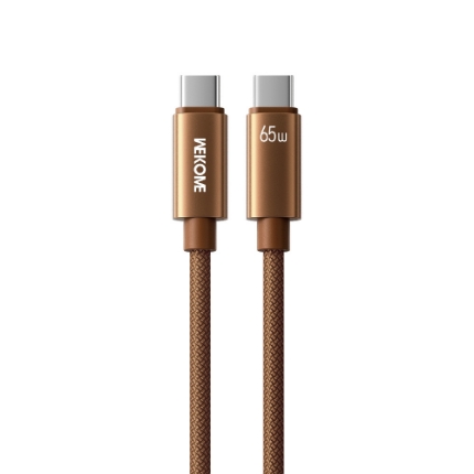 Εικόνα της Καλώδιο Φόρτισης WK WDC-64 USB-C σε USB-C PD 65W 1.2m Καφέ