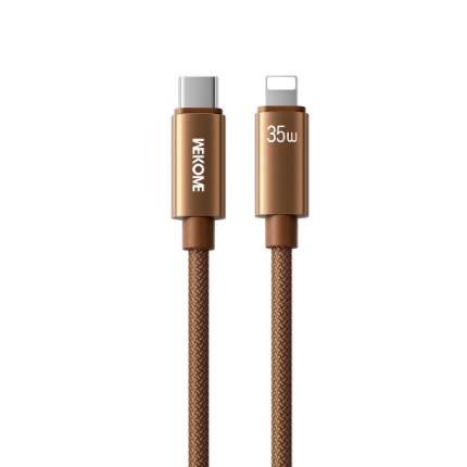 Εικόνα της Καλώδιο Φόρτισης WK WDC-65 USB-C σε Lightning PD 35W 1.2m Καφέ