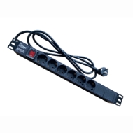 Εικόνα της Πολύπριζο 6 Θέσεων 1U Power On PDU-6 με Διακόπτη