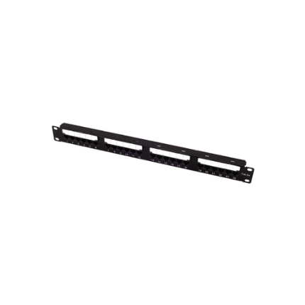 Εικόνα της Patch Panel CAT6A 24 Θέσεων 1U Power On PP-C6A-U24 UTP με Οργάνωση Καλωδίων