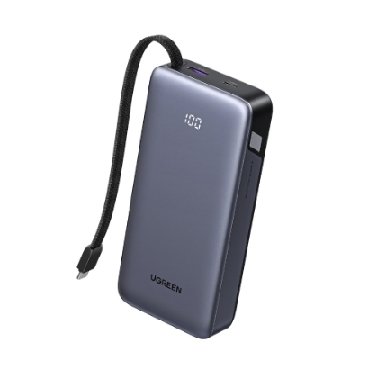 Εικόνα της Power Bank 20000mAh PD 45W UGREEN PB536 55988B 2 Θέσεων, με καλώδιο USB-C Γκρι
