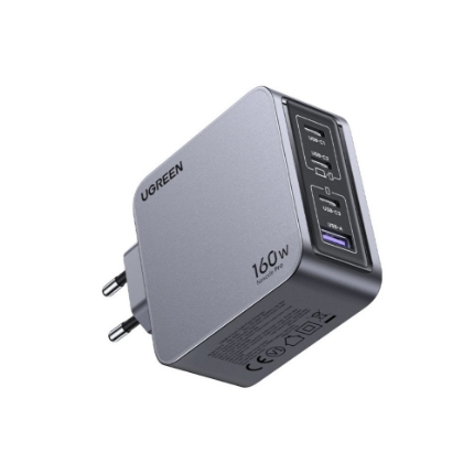 Εικόνα της Φορτιστής Σπιτιού GaN PD 160W UGREEN X763 25877 4 Θέσεων, με καλώδιο USB-C 240W 1.5m Γκρί