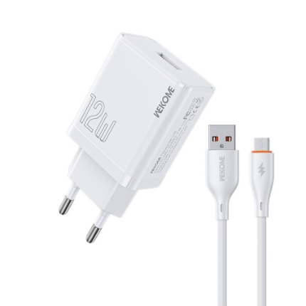 Picture of Charger WK WP-U76, with Micro USB cable White