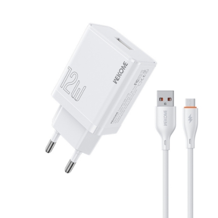 Picture of Charger WK WP-U76, with USB-C cable White