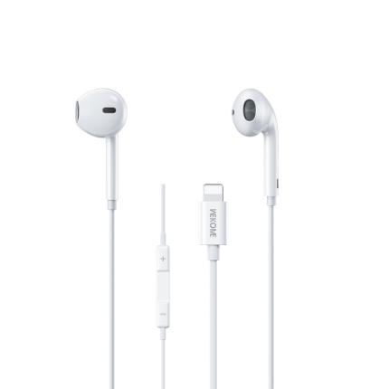 Picture of Earphone Lightning WK YB09 Plug & Play White
