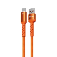 Picture of Charging Cable with LED WK WDC-C13a USB to USB-C PD 88W 1.2m Orange