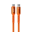 Εικόνα της Καλώδιο Φόρτισης με LED WK WDC-C14 USB-C to USB-C PD 65W 1.2m Πορτοκαλί