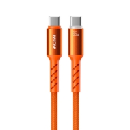 Εικόνα της Καλώδιο Φόρτισης με LED WK WDC-C14 USB-C to USB-C PD 65W 1.2m Πορτοκαλί