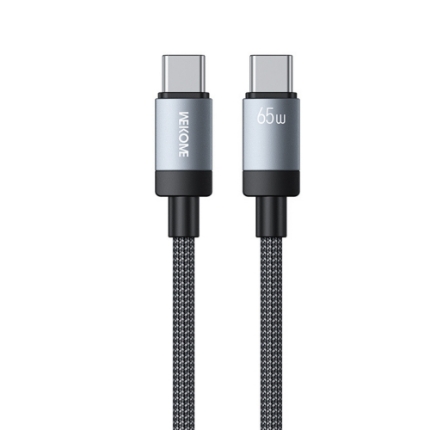 Εικόνα της Καλώδιο Φόρτισης WK WDC-98 USB-C to USB-C PD 65W 1m Μαύρο