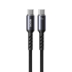 Εικόνα της Καλώδιο Φόρτισης με LED WK WDC-C14 USB-C to USB-C 65W PD 1.2m Μαύρο