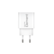Εικόνα της Φορτιστής Σπιτιού GaN PD 20W Element CH-100 2 Θέσεων Λευκό
