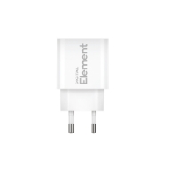 Εικόνα της Φορτιστής Σπιτιού GaN PD 20W Element CH-100 2 Θέσεων Λευκό