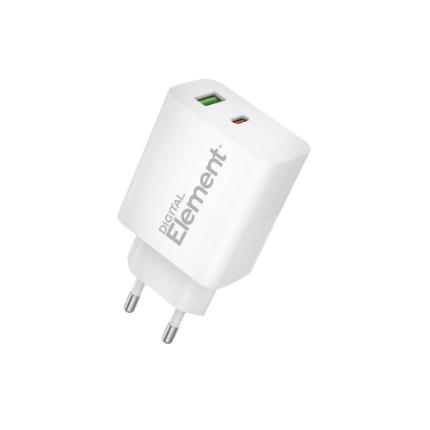 Εικόνα της Φορτιστής Σπιτιού GaN PD 30W Element CH-200 2 Θέσεων Λευκό