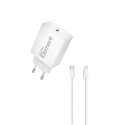 Εικόνα της Φορτιστής Σπιτιού GaN PD 30W Element CH-250PD 1 Θέσης, με καλώδιο Lightning PD 27W 1m Λευκό