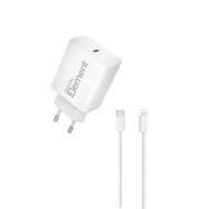 Εικόνα της Φορτιστής Σπιτιού GaN PD 30W Element CH-250PD 1 Θέσης, με καλώδιο Lightning PD 27W 1m Λευκό
