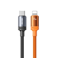Εικόνα της Καλώδιο Φόρτισης WK WDC-C19 USB-C to Lightning PD 35W 1.2m Μαύρο-Πορτοκαλί
