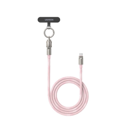 Picture of Charging Cable UGREEN L508 35510 USB-C to USB-C PD 60W Lanyard 1.2m Pink