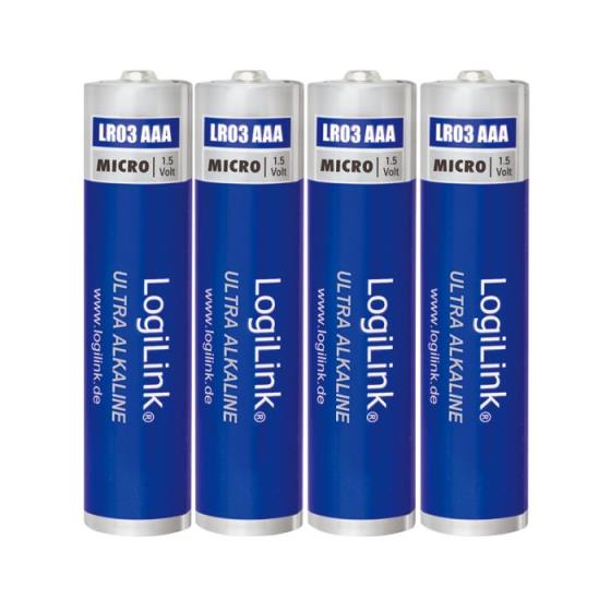 Battery AAA Alkaline Logilink LR03B4 4pcs